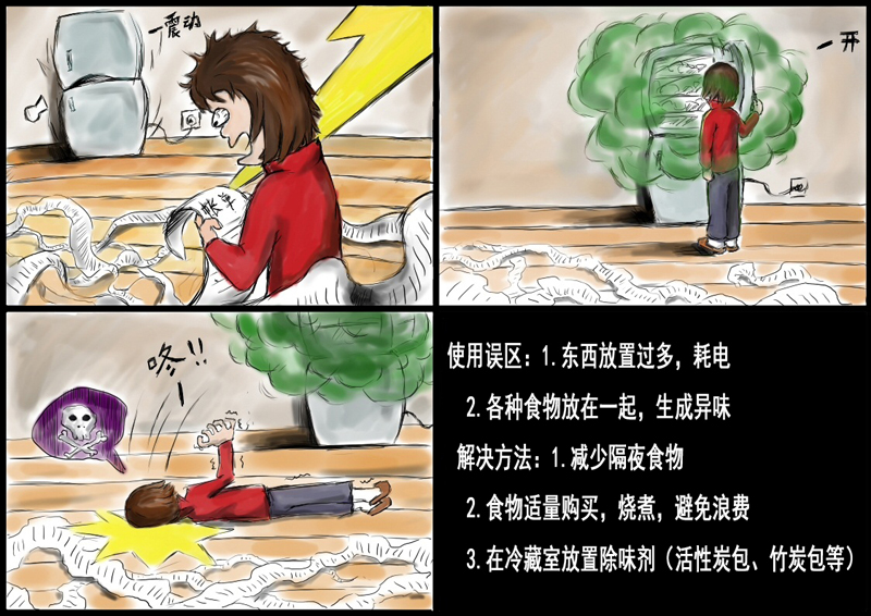 环保主题系列四格漫画